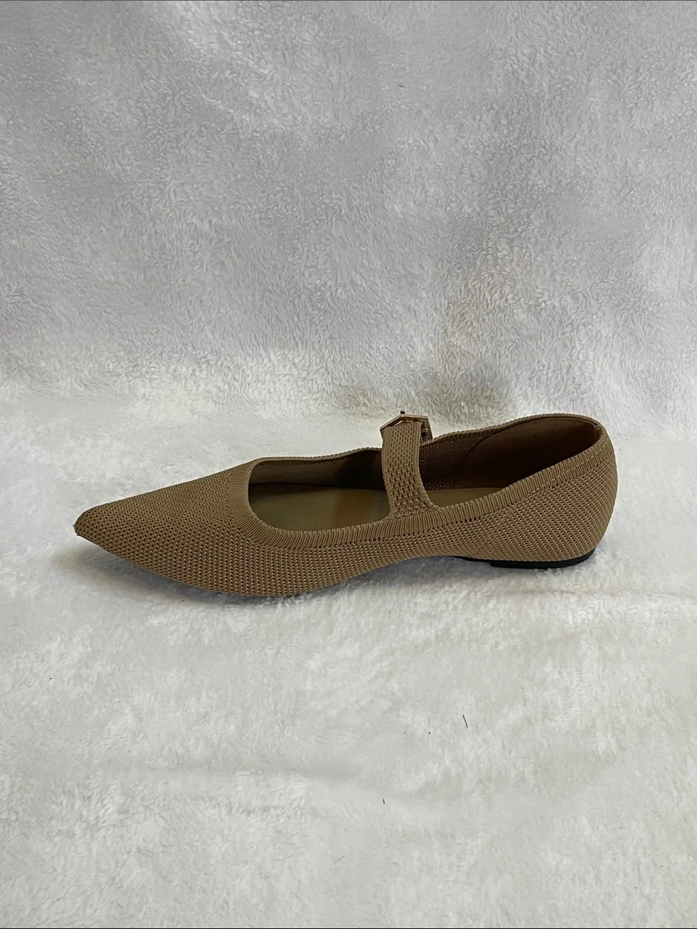 Tahari Valencia Tan Pointed-Toe Mary Jane
